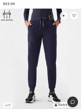 Figs Zamora Jogger Scrub Pants - Size M - Navy Blue